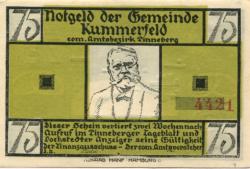 Kummerfeld - Gemeinde - -- - 75 Pfennig 