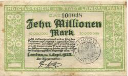 Landau - Stadt - 1.9.1923 - 10 Millionen Mark 