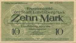 Landsberg - Stadt - April 1919 - 10 Mark 