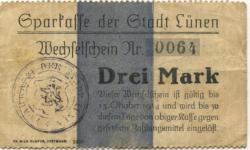 Lünen - Sparkasse der Stadt - - 15.10.1914 - 3 Mark 