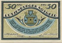 Lütjenburg - Spar- und Leihkasse - - 1.11.1921 - 50 Pfennig 