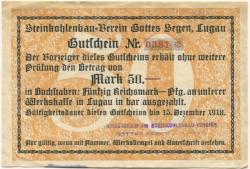Lugau - Lugauer Steinkohlenbau-Verein, Gottes Segen - - 15.12.1918 - 50 Mark 