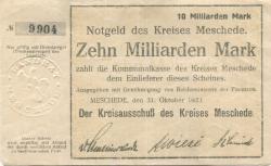 Meschede - Kreis - 31.10.1923 - 10 Milliarden Mark 