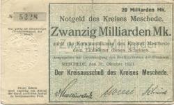 Meschede - Kreis - 31.10.1923 - 20 Milliarden Mark 