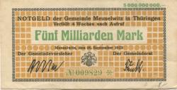 Meuselwitz - Stadt - 16.9.1923 - 5 Milliarden Mark 