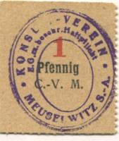 Meuselwitz - Konsum-Verein eGmbH - -- - 1 Pfennig 