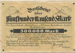 Mindelheim - Bezirk - 1.9.1923 - 500000 Mark 