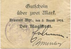 Neustadt (heute: PL-Wejherowo) - Stadt - 5.8.1914 - 2 Mark 