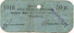 Neustadt (heute: PL-Wejherowo) - Stadt - 20.12.1916 - 50 Pfennig 