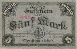 Neustadt - Stadt - 16.11.1918 - 5 Mark 