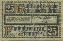 Neustettin (heute: PL-Szczecinek) - Stadt - 14.4.1919 - ab 31.3.1920 - 25 Pfennig 