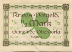 Oberdorla (heute: Vogtei) - Gemeinde - 1919 - 1/2 Mark 