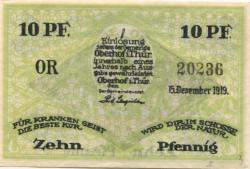 Oberhof - Gemeinde - 15.12.1919 - 10 Pfennig 