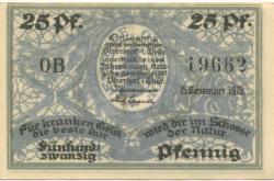 Oberhof - Gemeinde - 15.12.1919 - 25 Pfennig 