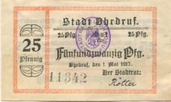 Ohrdruf - Stadt - 1.5.1917 - 25 Pfennig 