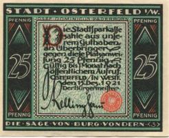 Osterfeld (heute: Oberhausen) - Stadt - 15.12.1921 - 25 Pfennig 