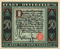 Osterfeld (heute: Oberhausen) - Stadt - 15.12.1921 - 50 Pfennig 