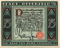 Osterfeld (heute: Oberhausen) - Stadt - 15.12.1921 - 75 Pfennig 