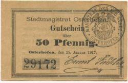 Osterhofen - Stadt - 6.5.1920 - 50 Pfennig 