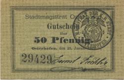 Osterhofen - Stadt - 3.11.1920 - 50 Pfennig 