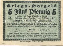 Ostheim - Vorschuss- und Sparverein eGmuH - 1.11.1918 - 5 Pfennig 