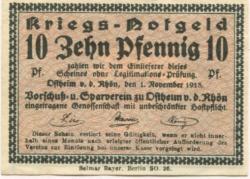 Ostheim - Vorschuss- und Sparverein eGmuH - 1.11.1918 - 10 Pfennig 