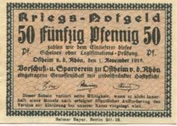 Ostheim - Vorschuss- und Sparverein eGmuH - 1.11.1918 - 50 Pfennig 