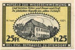 Ottendorf (heute: PL-Ocice) - Evangelische Kirchengemeinde - 14.9.1921 - 30.9.1921 - 25 Pfennig 