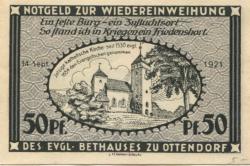 Ottendorf (heute: PL-Ocice) - Evangelische Kirchengemeinde - 14.9.1921 - 30.9.1921 - 50 Pfennig 