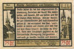 Pößneck - Stadt - 31.7.1921 - 75 Pfennig 