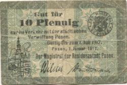 Posen (heute: PL-Poznan) - Stadt - 1.1.1917 - 1.7.1917 - 10 Pfennig 