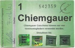 Prien - Verein für nachhaltiges Wirtschaften, Chiemgauer Regional eV, Bernauer Str. 34 - März 2003 - Dezember 2003 - 1 Euro 