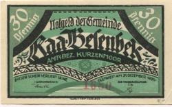 Raa-Besenbek - Gemeinde - - 31.12.1921 - 30 Pfennig 