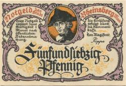 Rheinsberg - Stadt - -- - 75 Pfennig 