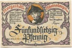 Rheinsberg - Stadt - -- - 75 Pfennig 