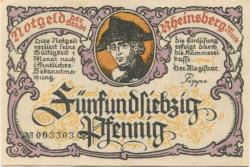 Rheinsberg - Stadt - -- - 75 Pfennig 