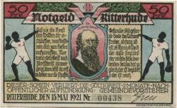 Ritterhude - Gemeinde - 15.5.1921 - 50 Pfennig 