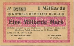 Ruhla - Stadt - 25.10.1923 - 31.1.1924 - 1 Milliarde Mark 
