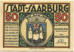Saarburg - Stadt - -- - 50 Pfennig 