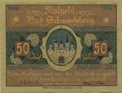 Schmiedeberg (Bad) - Stadt - 1921 - 50 Pfennig 