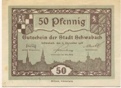 Schwabach - Stadt - 15.12.1918 - 50 Pfennig 