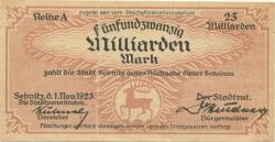 Sebnitz - Stadt - 1.11.1923 - 25 Milliarden Mark 