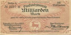 Sebnitz - Stadt - 1.11.1923 - 25 Milliarden Mark 