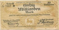 Sebnitz - Stadt - 1.11.1923 - 50 Milliarden Mark 