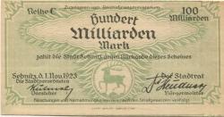 Sebnitz - Stadt - 1.11.1923 - 100 Milliarden Mark 