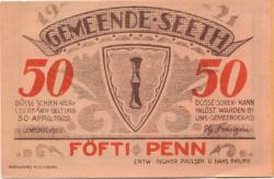 Seeth - Gemeinde - 1921  - 50 Pfennig 