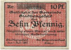 Stadtlengsfeld (heute: Dermbach) - Gemeinde - 1.7.1917 - 10 Pfennig 