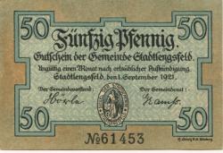 Stadtlengsfeld (heute: Dermbach) - Gemeinde - 1.9.1921 - 50 Pfennig 