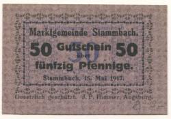 Stammbach - Marktgemeinde - 15.5.1917 - 50 Pfennig 