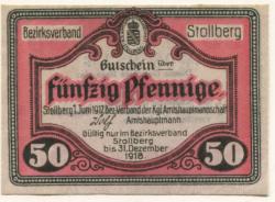 Stollberg - Amtshauptmannschaft - 1.6.1917 - 31.12.1918 - 50 Pfennig 